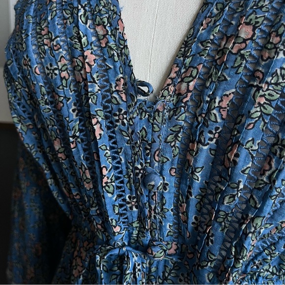 Veronica Beard Kameya Blue Floral Maxi Dress - Picture 6 of 10